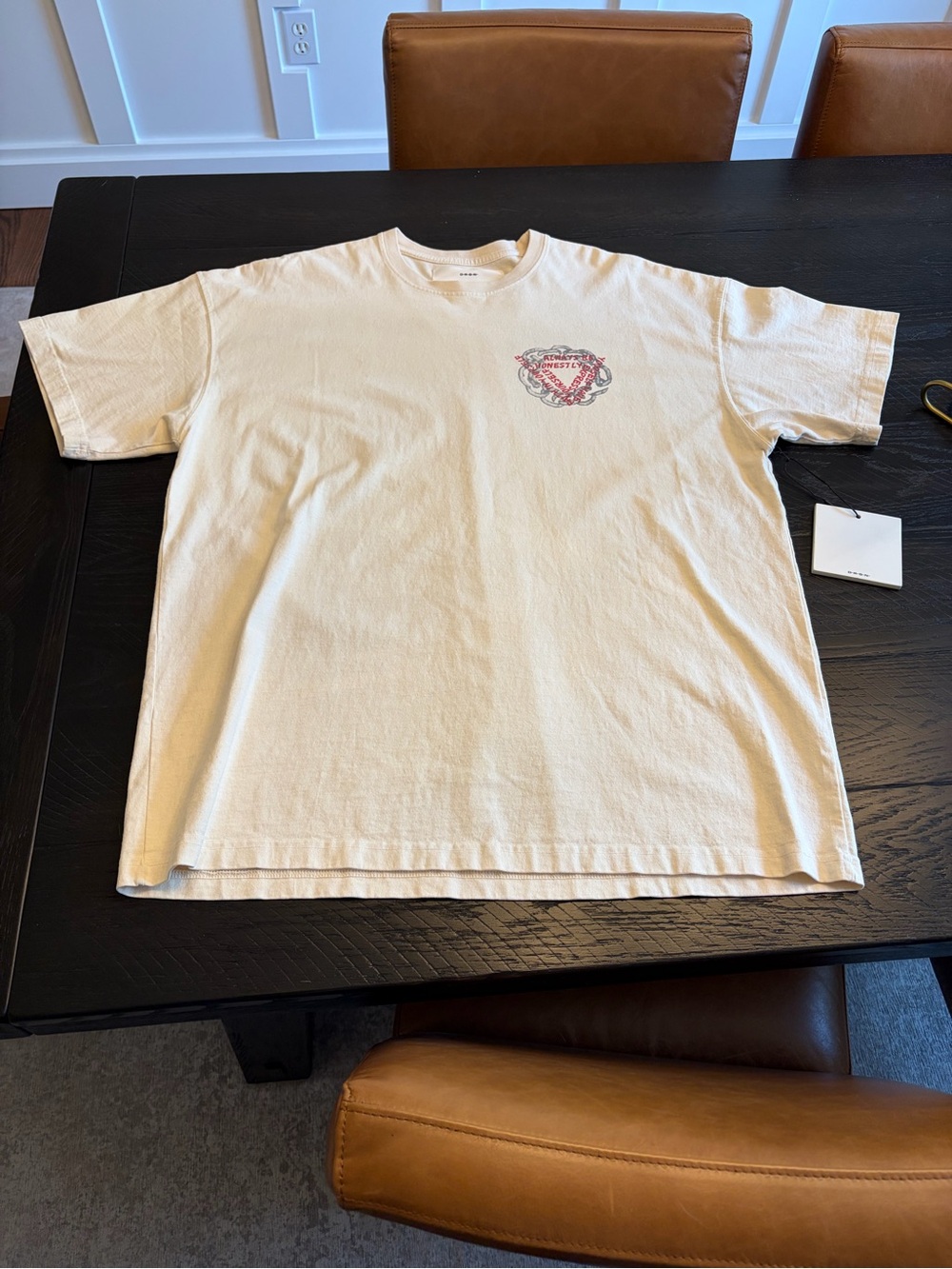 D-R-G-N Bruce Lee Men's Cream Short-Sleeve Tee - NWT Size Medium Boxy Fit